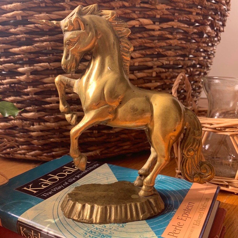 Solid Brass Mid Century Unicorn - Picture 10 of 13